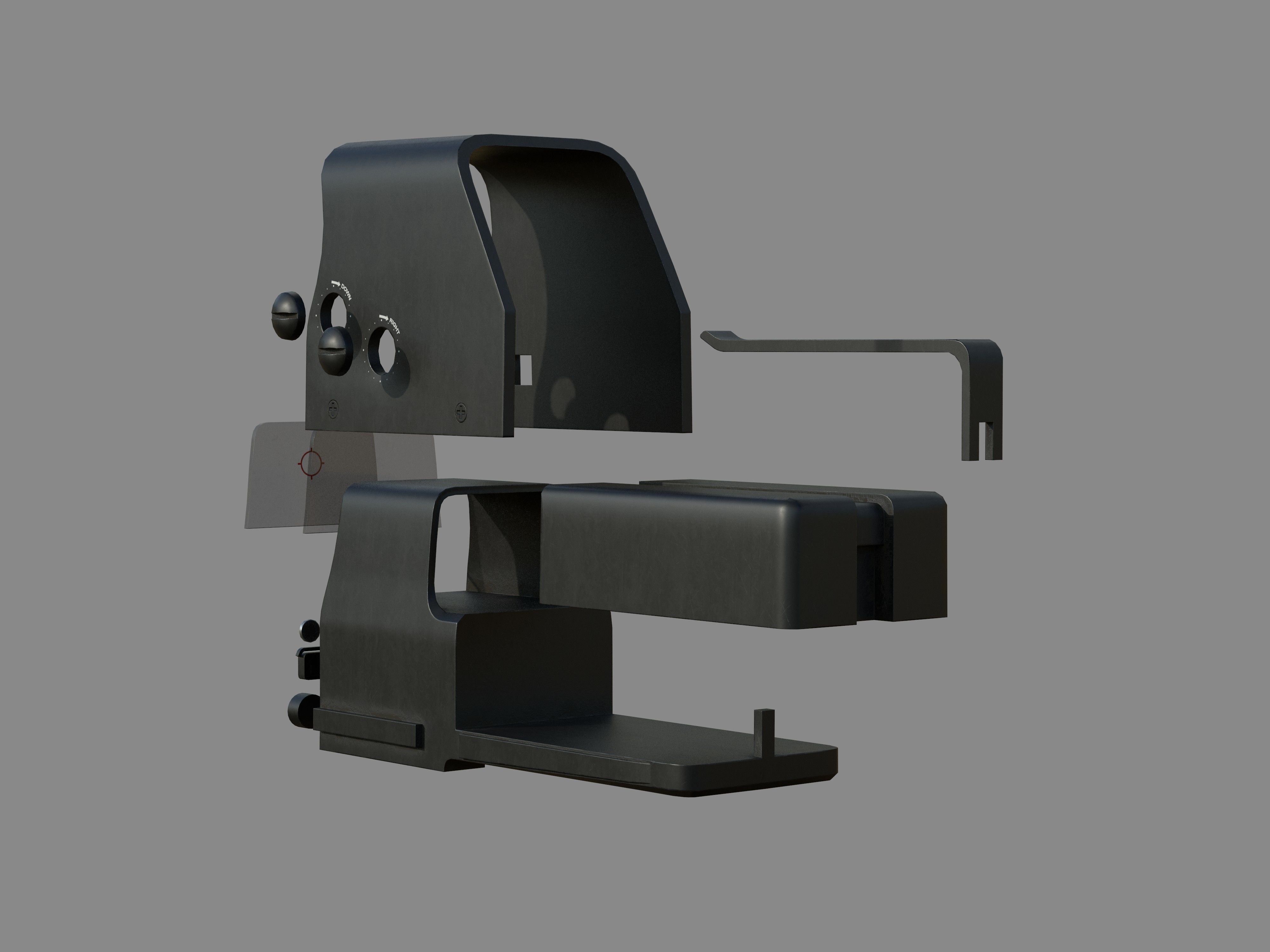 Weapon - Scope - 03 - HoloSight Low-poly 3D model_18