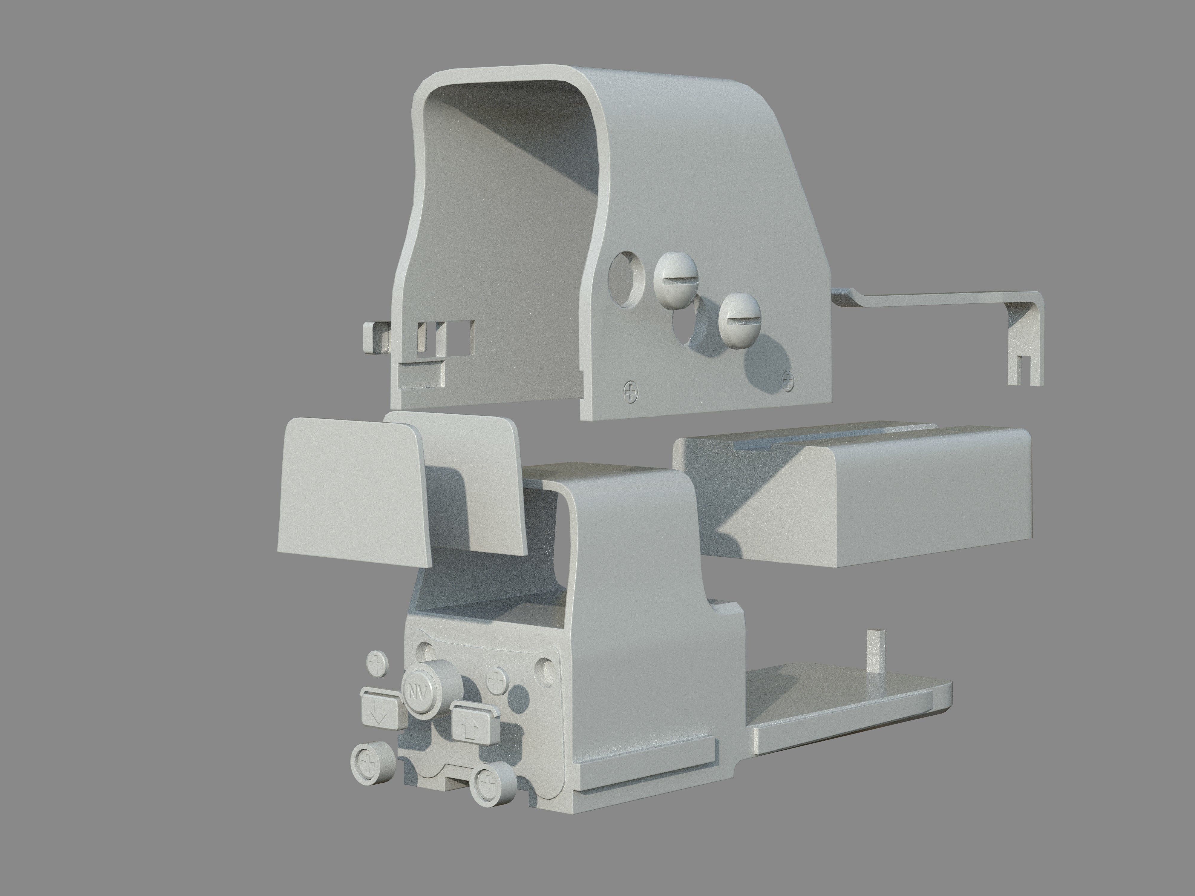 Weapon - Scope - 03 - HoloSight Low-poly 3D model_22