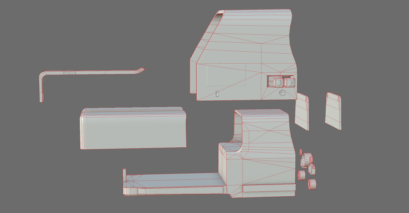 Weapon - Scope - 03 - HoloSight Low-poly 3D model_44