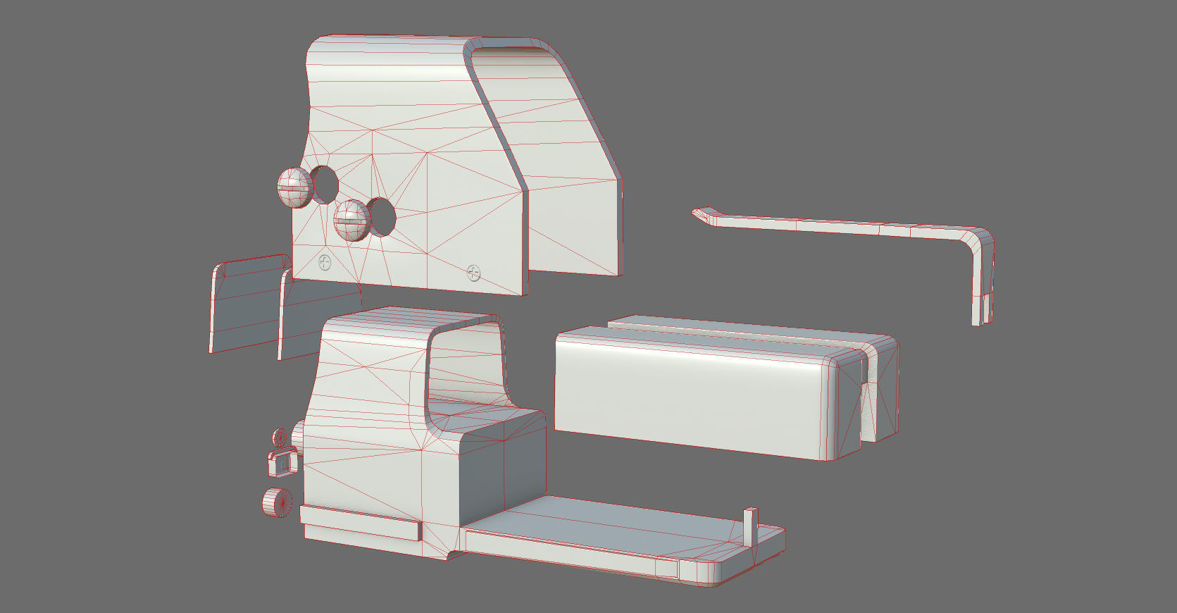 Weapon - Scope - 03 - HoloSight Low-poly 3D model_48