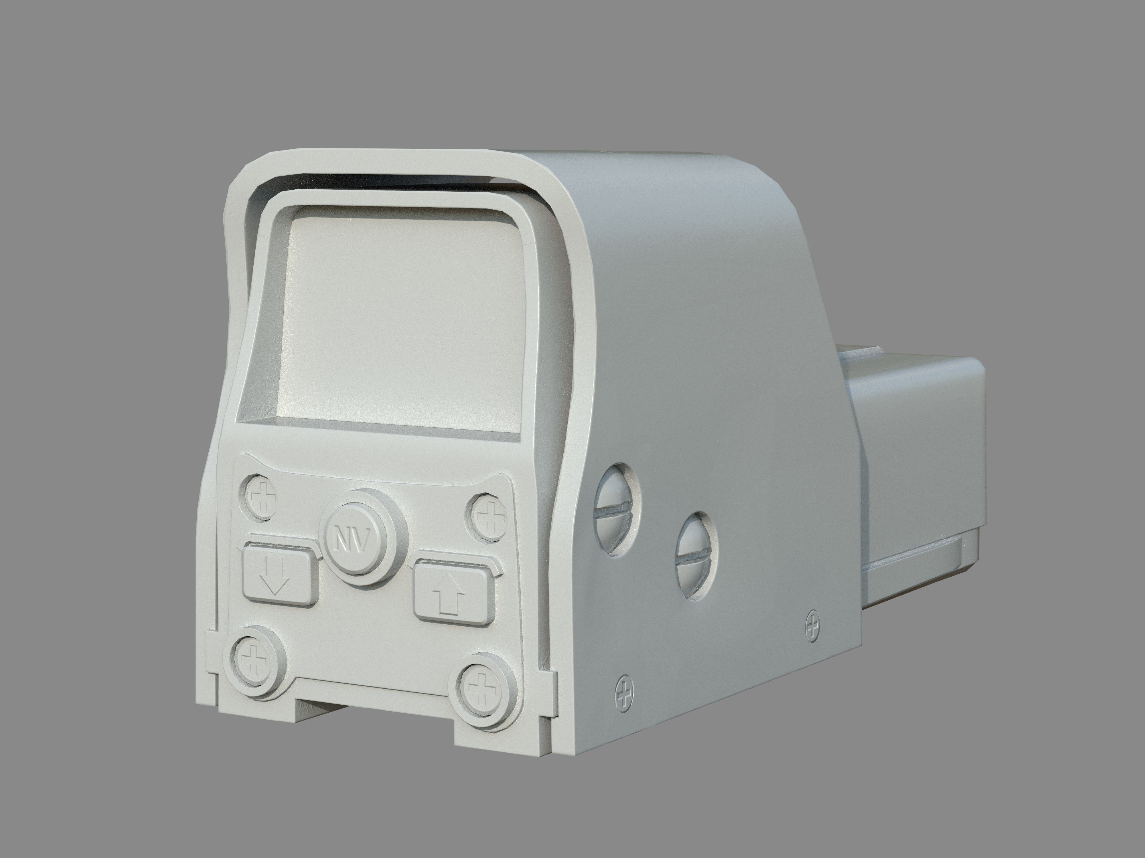 Weapon - Scope - 03 - HoloSight Low-poly 3D model_10