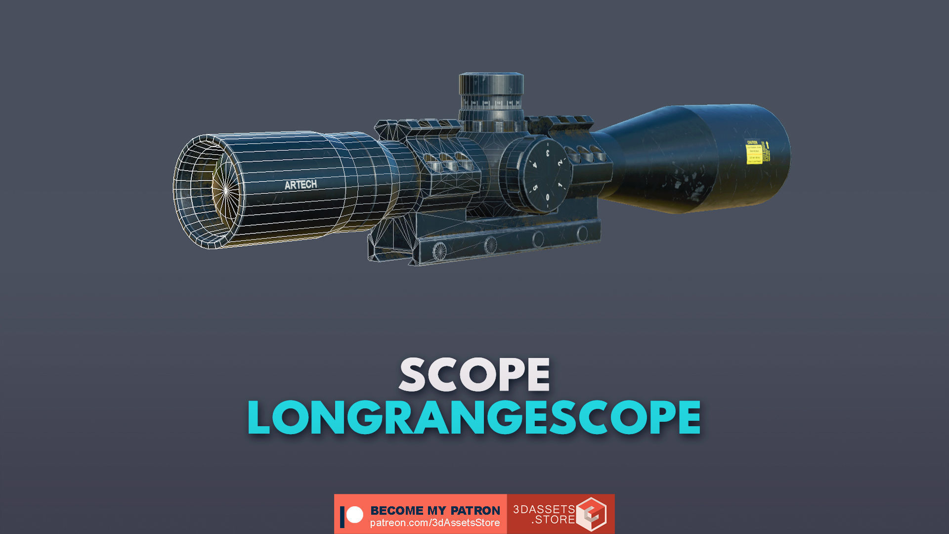 Weapon -  Scope Pack Bundle 3D Model Collection_10