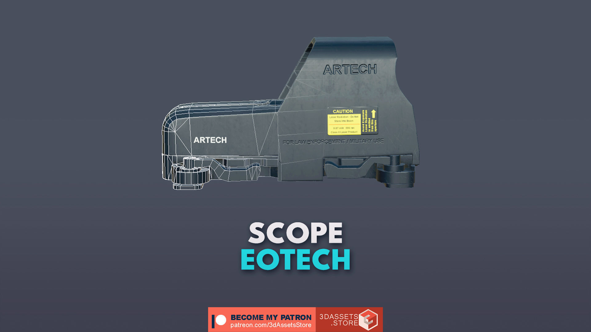 Weapon -  Scope Pack Bundle 3D Model Collection_1
