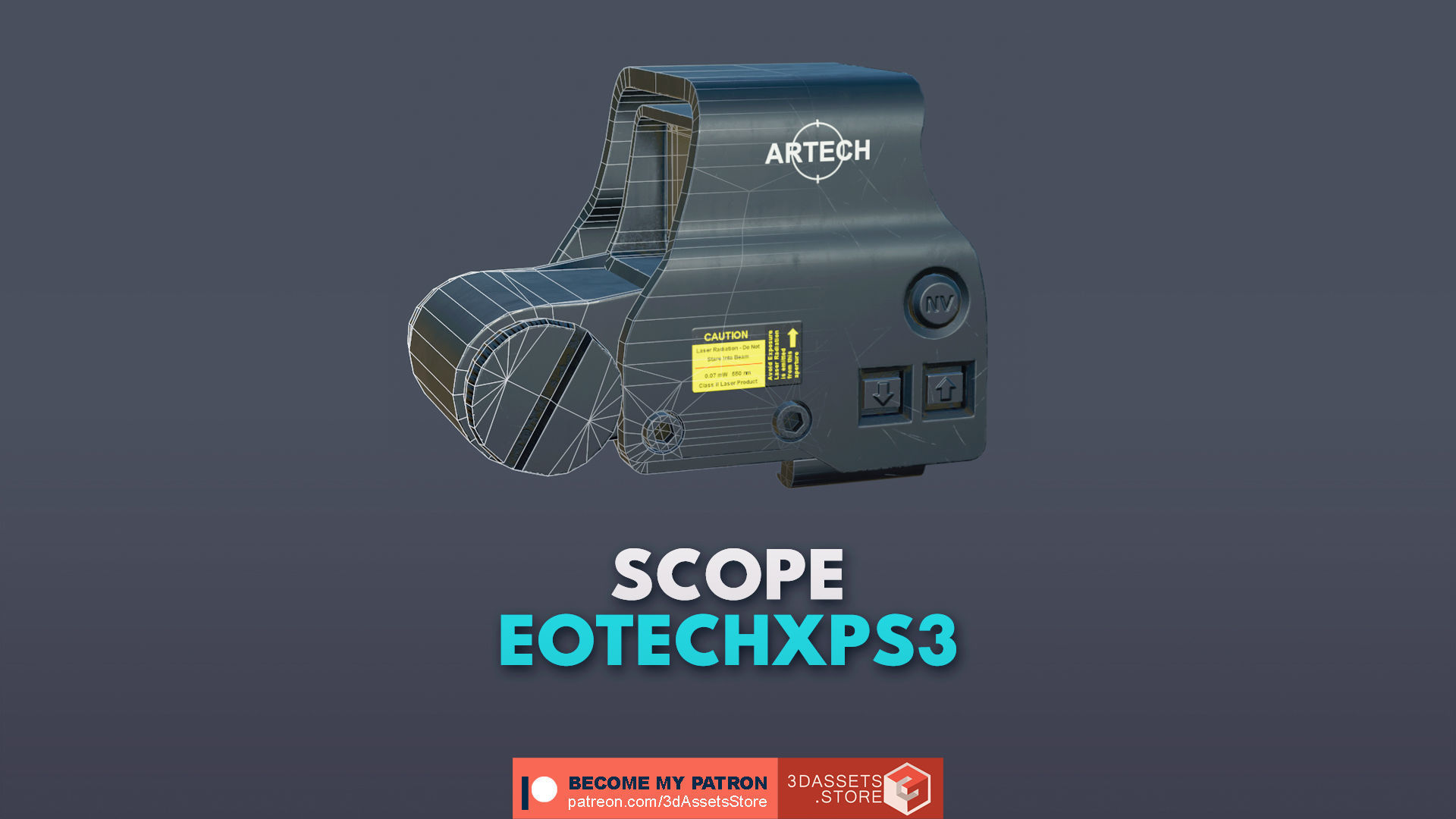 Weapon -  Scope Pack Bundle 3D Model Collection_3
