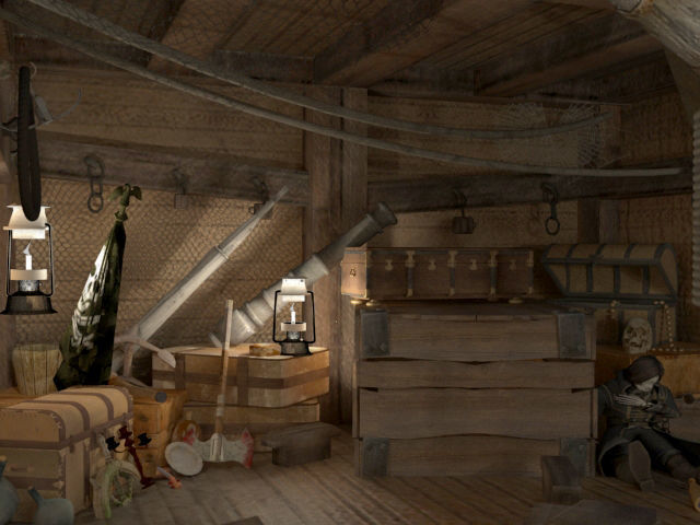 Warehouse piate ship  3D model_1