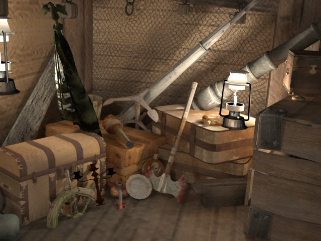 Warehouse piate ship  3D model_4