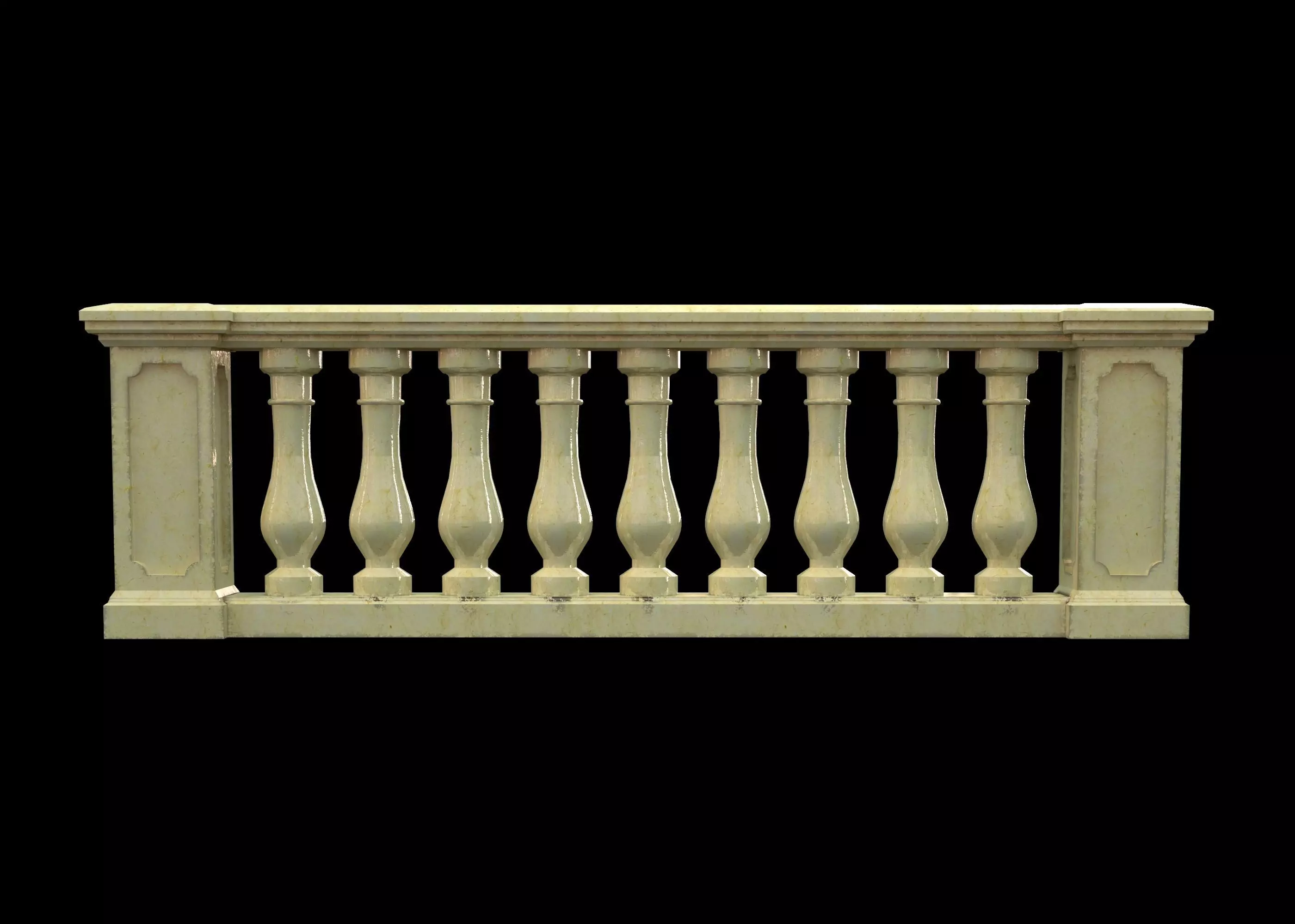 Classic Balustrade 3D model_0