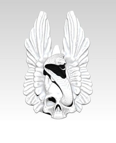 Skull Snake Cobra Wings Pendant 3D print model