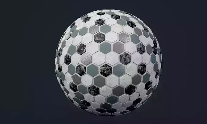 Marble Tile Seamless PBR Texture