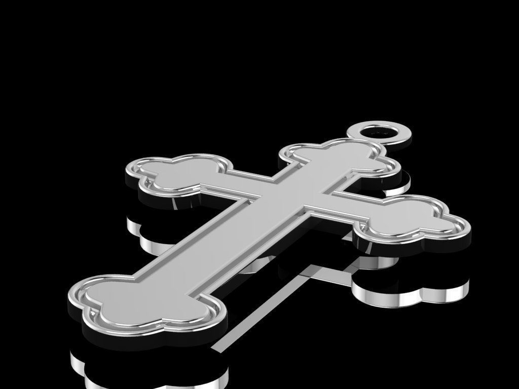 Cross Necklace Model 01 3D print model_5