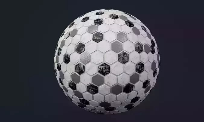 Marble Tile Seamless PBR Texture