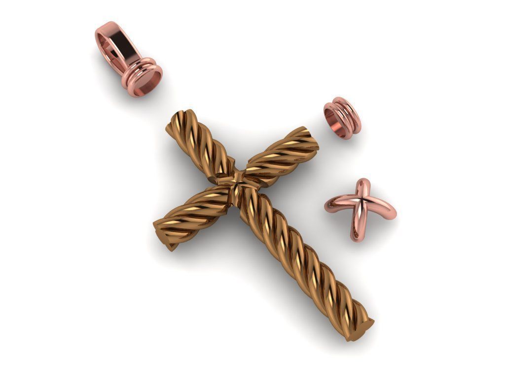 David Yurman Cross Necklace 01 3D print model_4