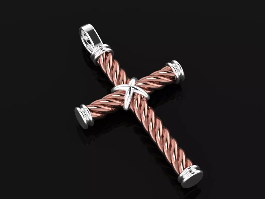David Yurman Cross Necklace 01 3D print model_0