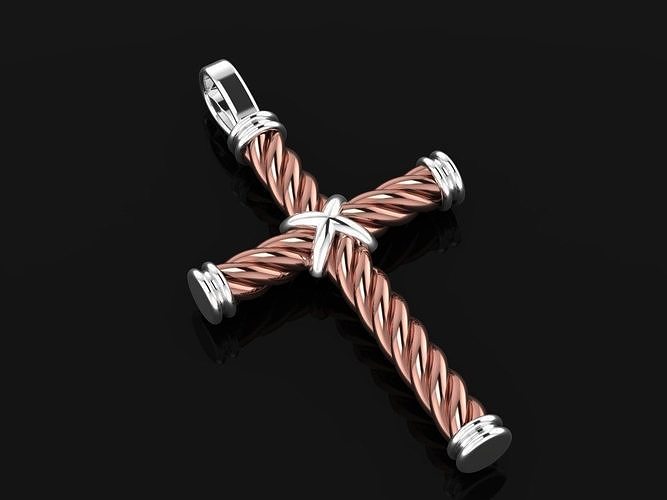David Yurman Cross Necklace 01 3D print model