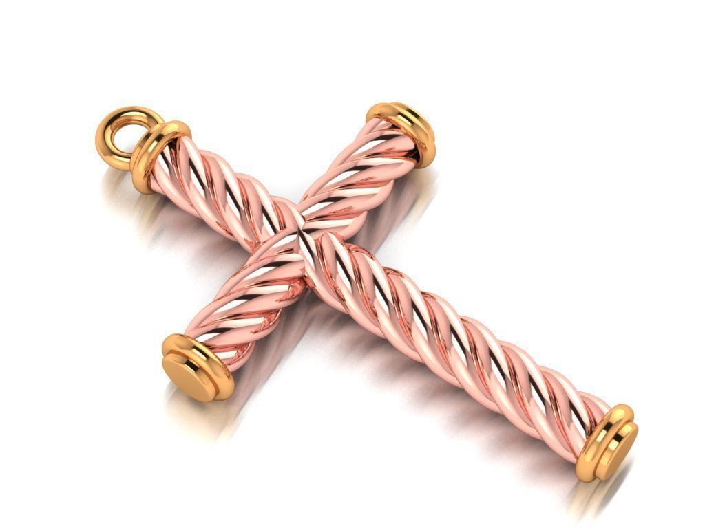 David Yurman Cross Necklace 02 3D print model_3