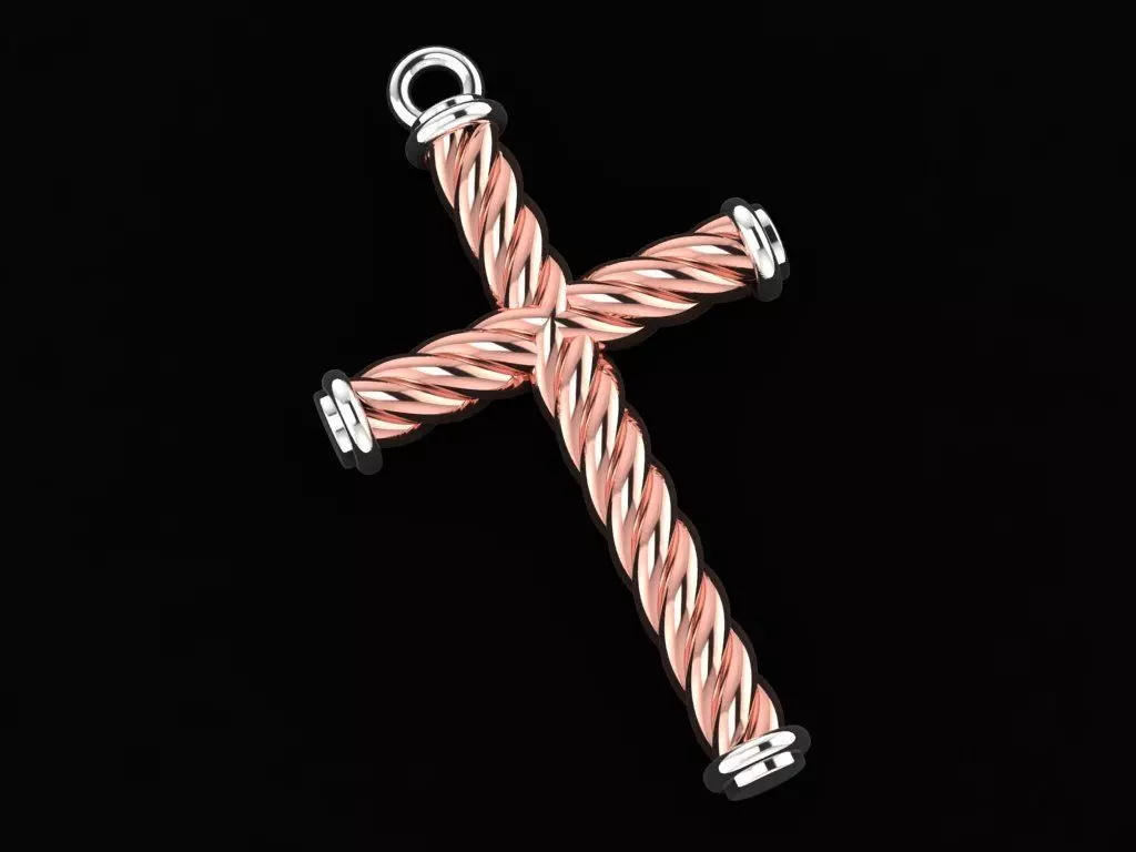 David Yurman Cross Necklace 02 3D print model_0