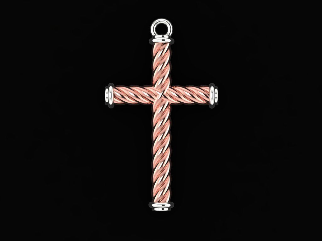 David Yurman Cross Necklace 02 3D print model_1