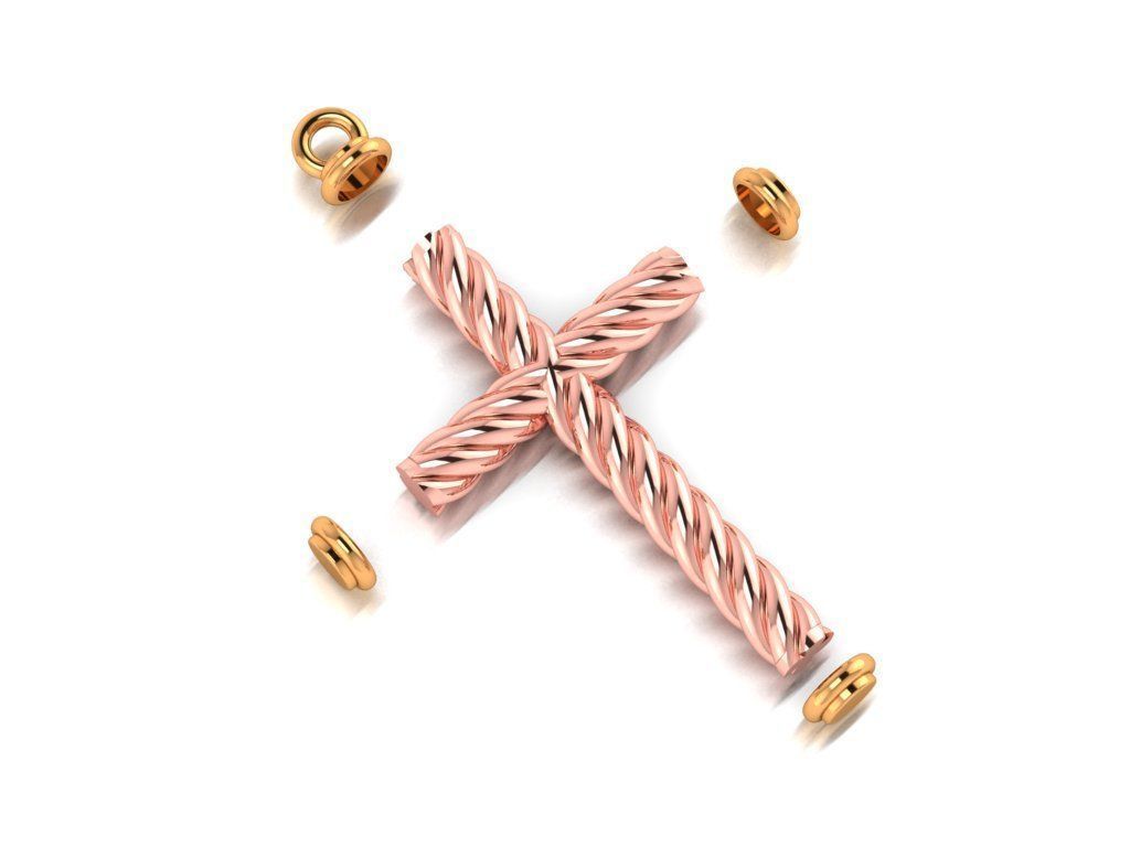 David Yurman Cross Necklace 02 3D print model_4