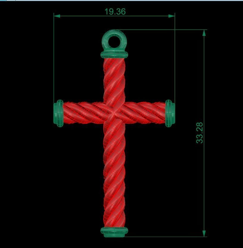 David Yurman Cross Necklace 02 3D print model_6