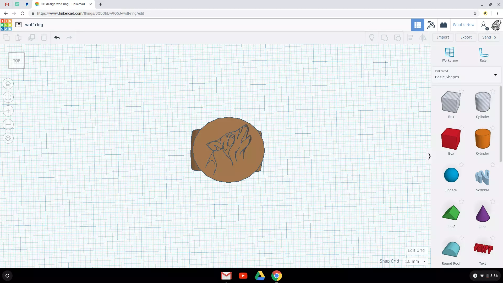 Wolf Ring Free 3D print model