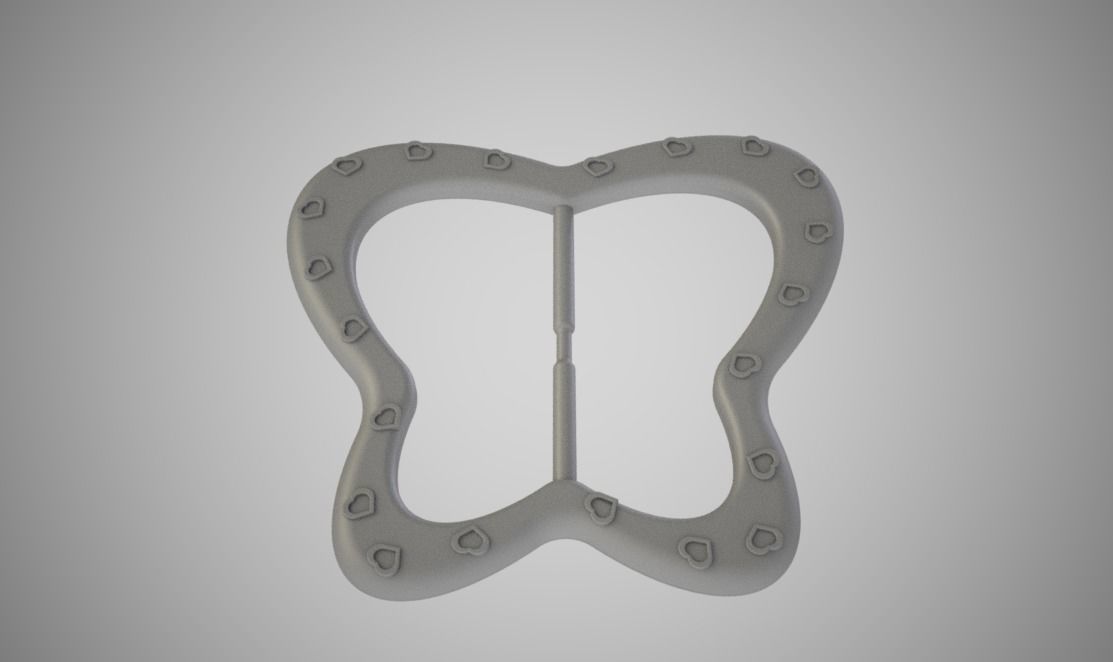 Butterfly Buckle 3D print model_2