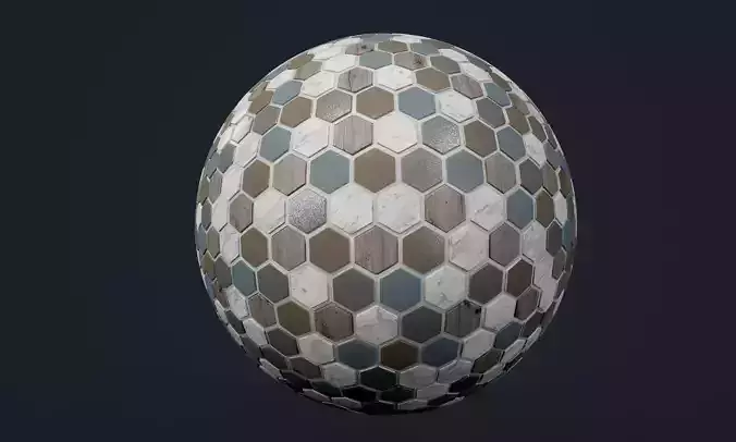 Marble Tile Seamless PBR Texture