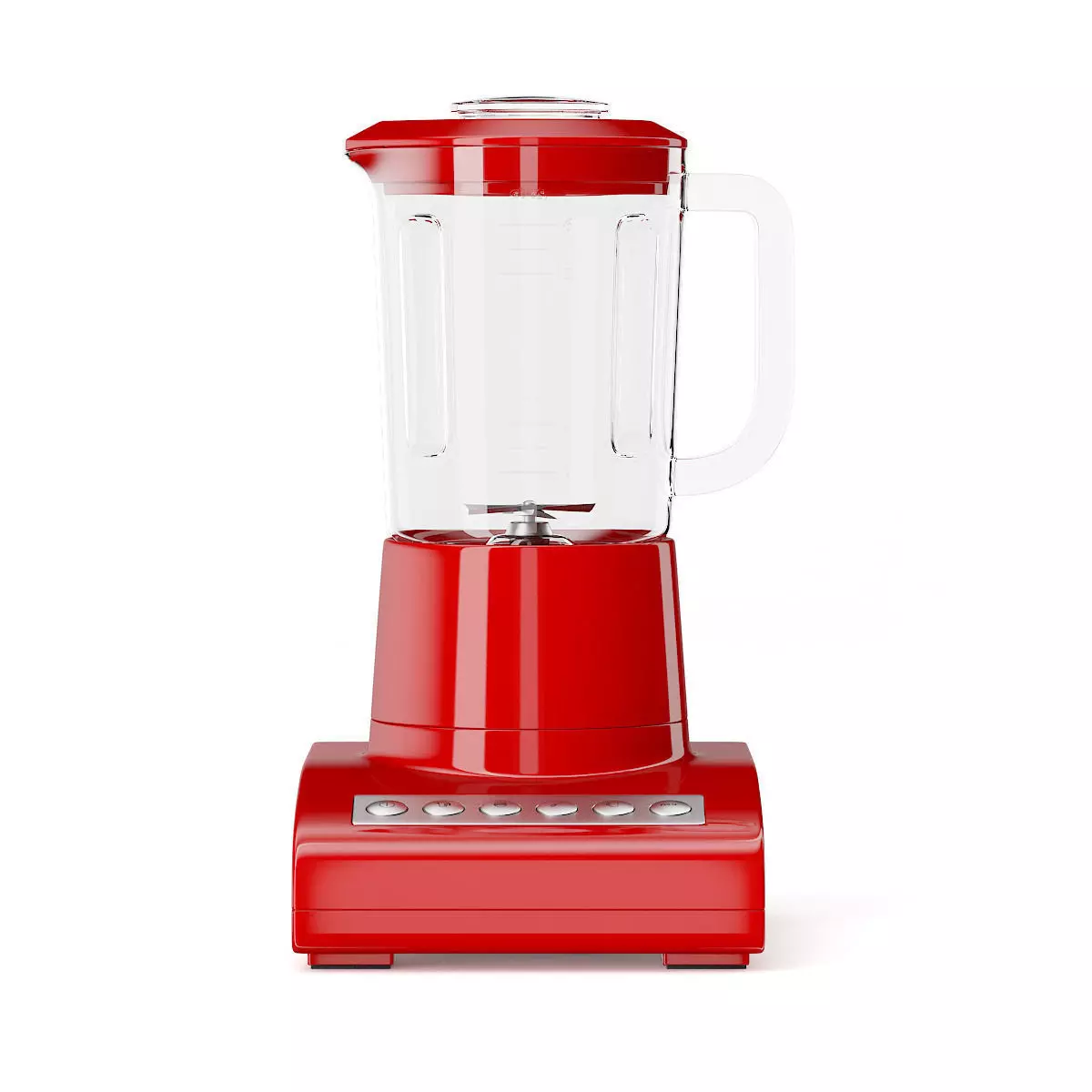 Red Countertop Blender 3D model