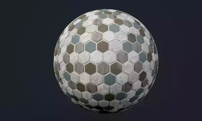 Marble Tile Seamless PBR Texture