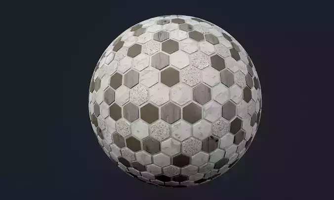 Marble Tile Seamless PBR Texture