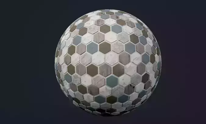 Marble Tile Seamless PBR Texture