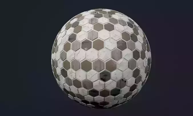 Marble Tile Seamless PBR Texture