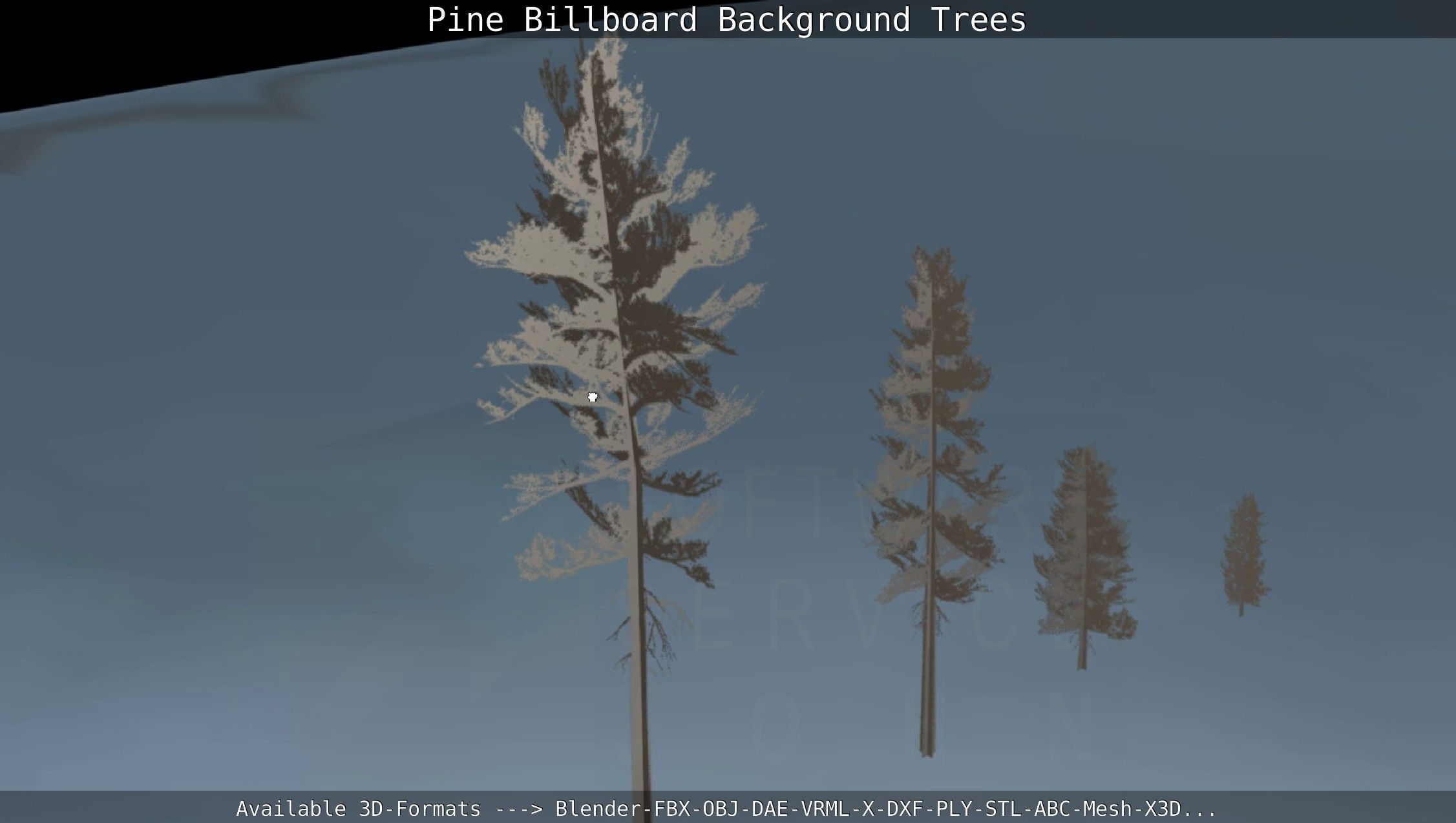 Pine Billboard Background Trees Low-poly 3D model_82