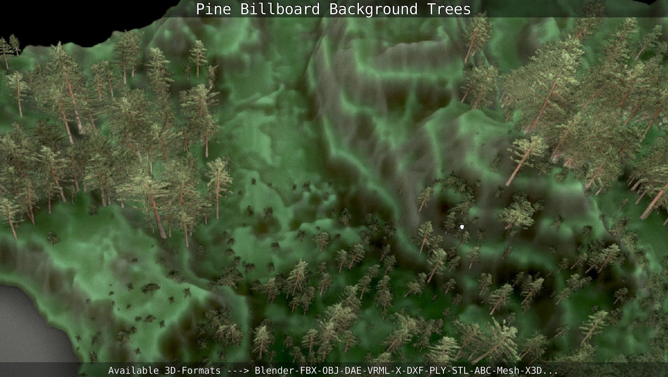 Pine Billboard Background Trees Low-poly 3D model_66