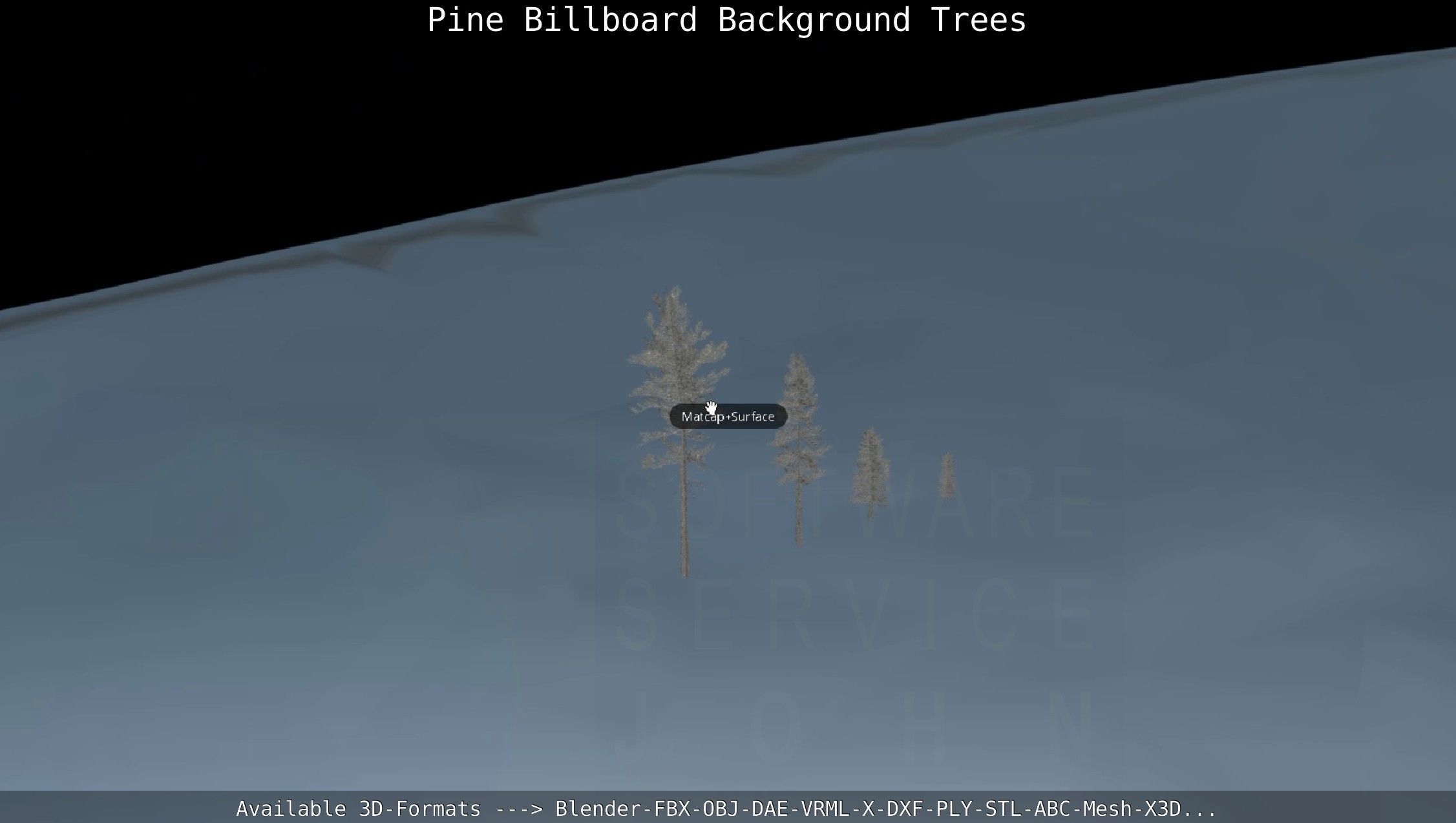 Pine Billboard Background Trees Low-poly 3D model_86