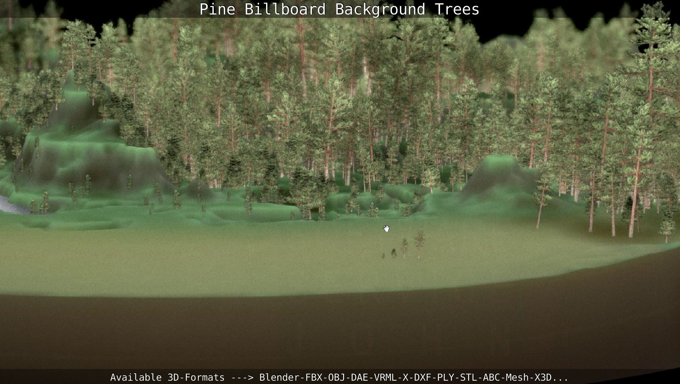 Pine Billboard Background Trees Low-poly 3D model_71