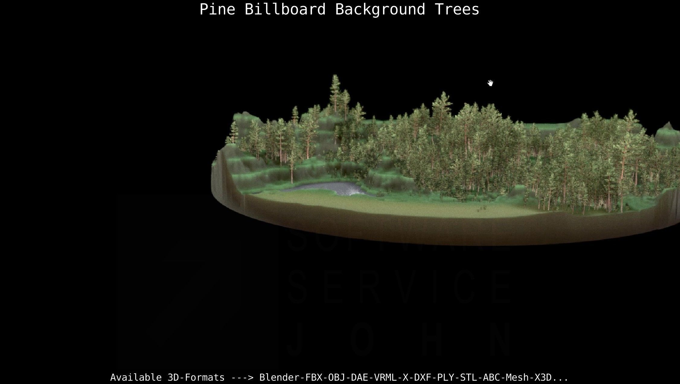 Pine Billboard Background Trees Low-poly 3D model_31