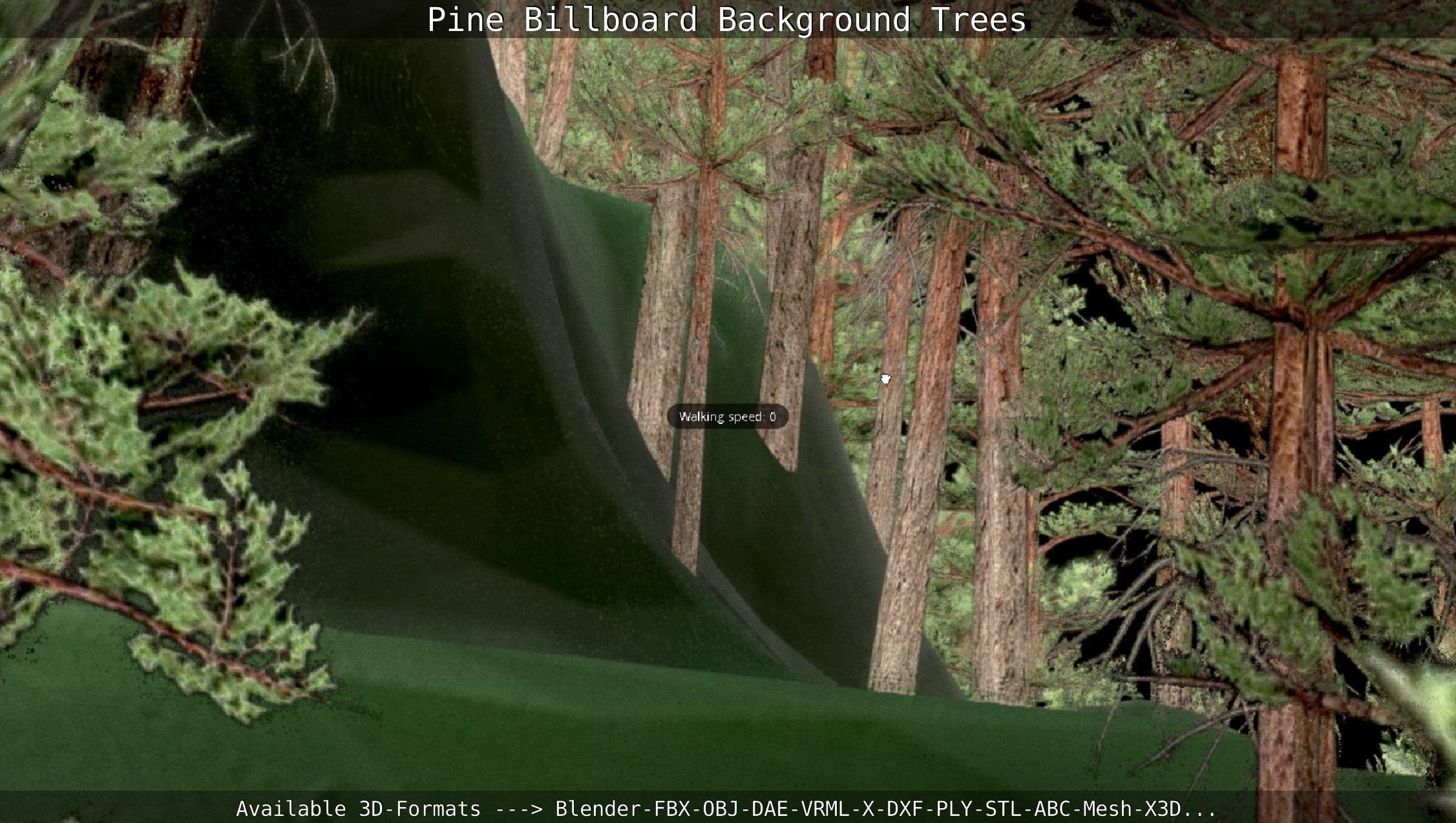 Pine Billboard Background Trees Low-poly 3D model_127