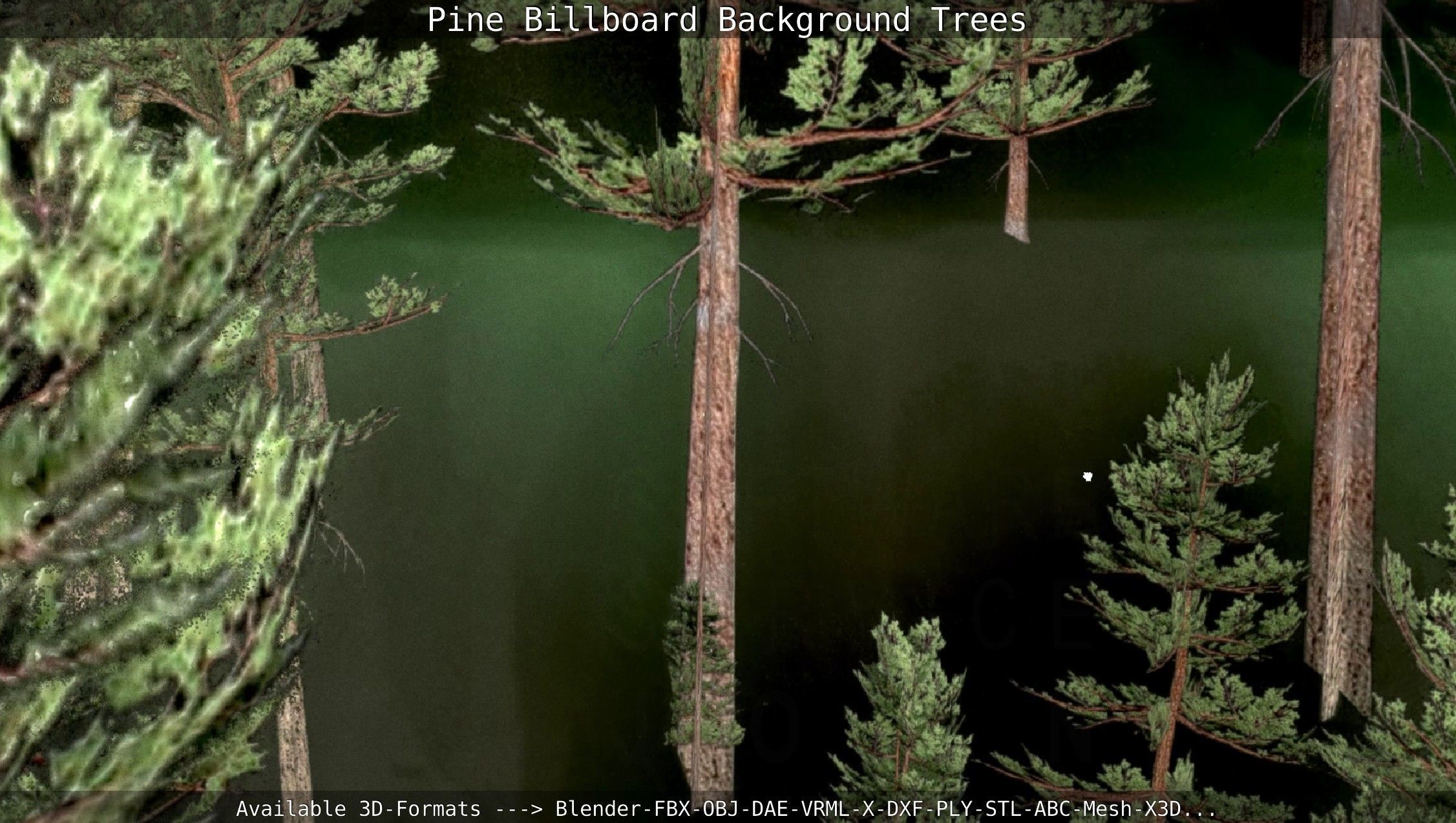 Pine Billboard Background Trees Low-poly 3D model_124