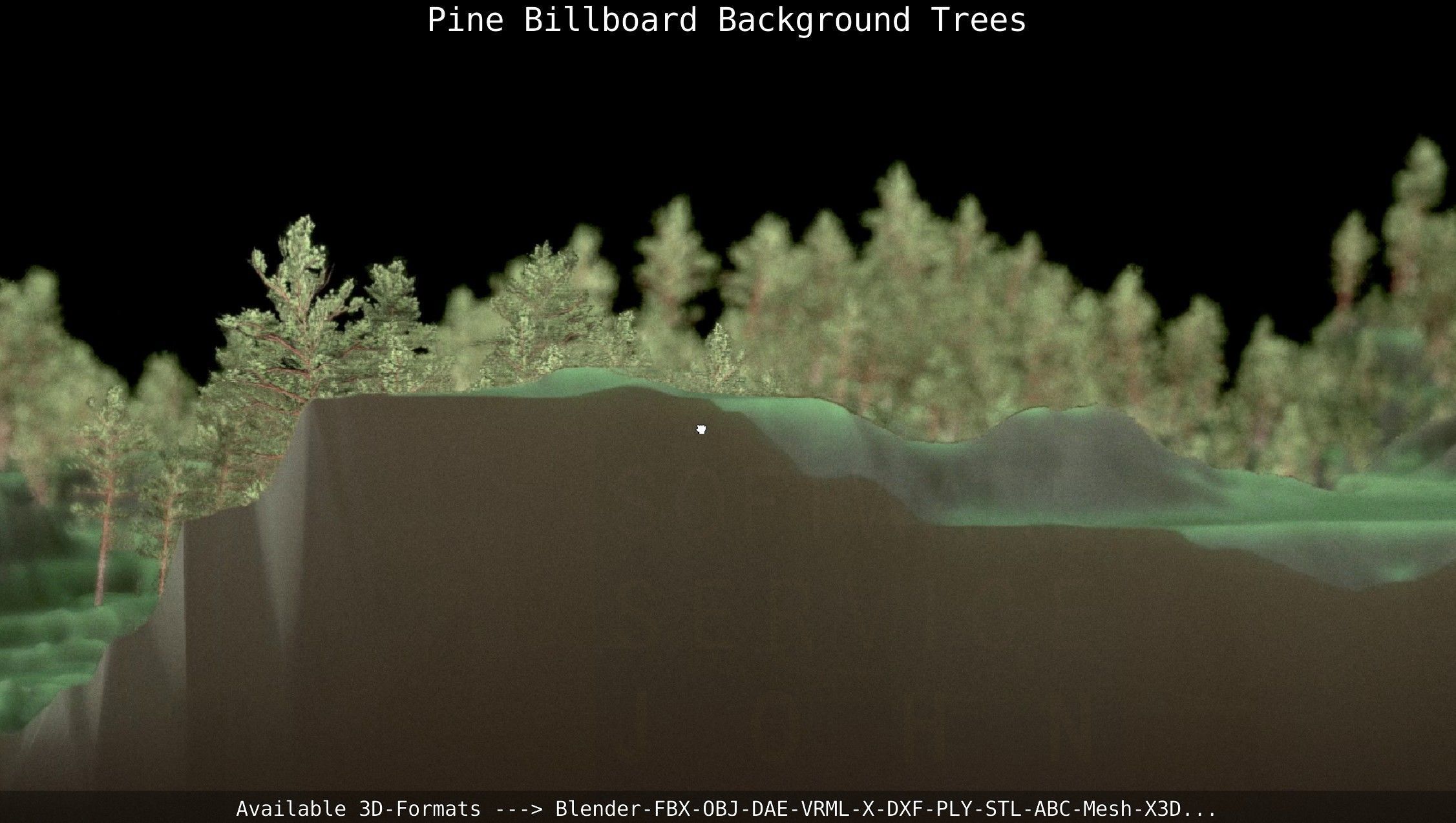 Pine Billboard Background Trees Low-poly 3D model_62