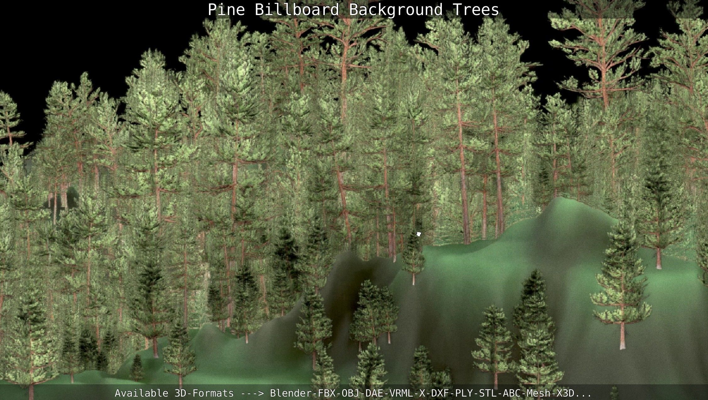 Pine Billboard Background Trees Low-poly 3D model_101