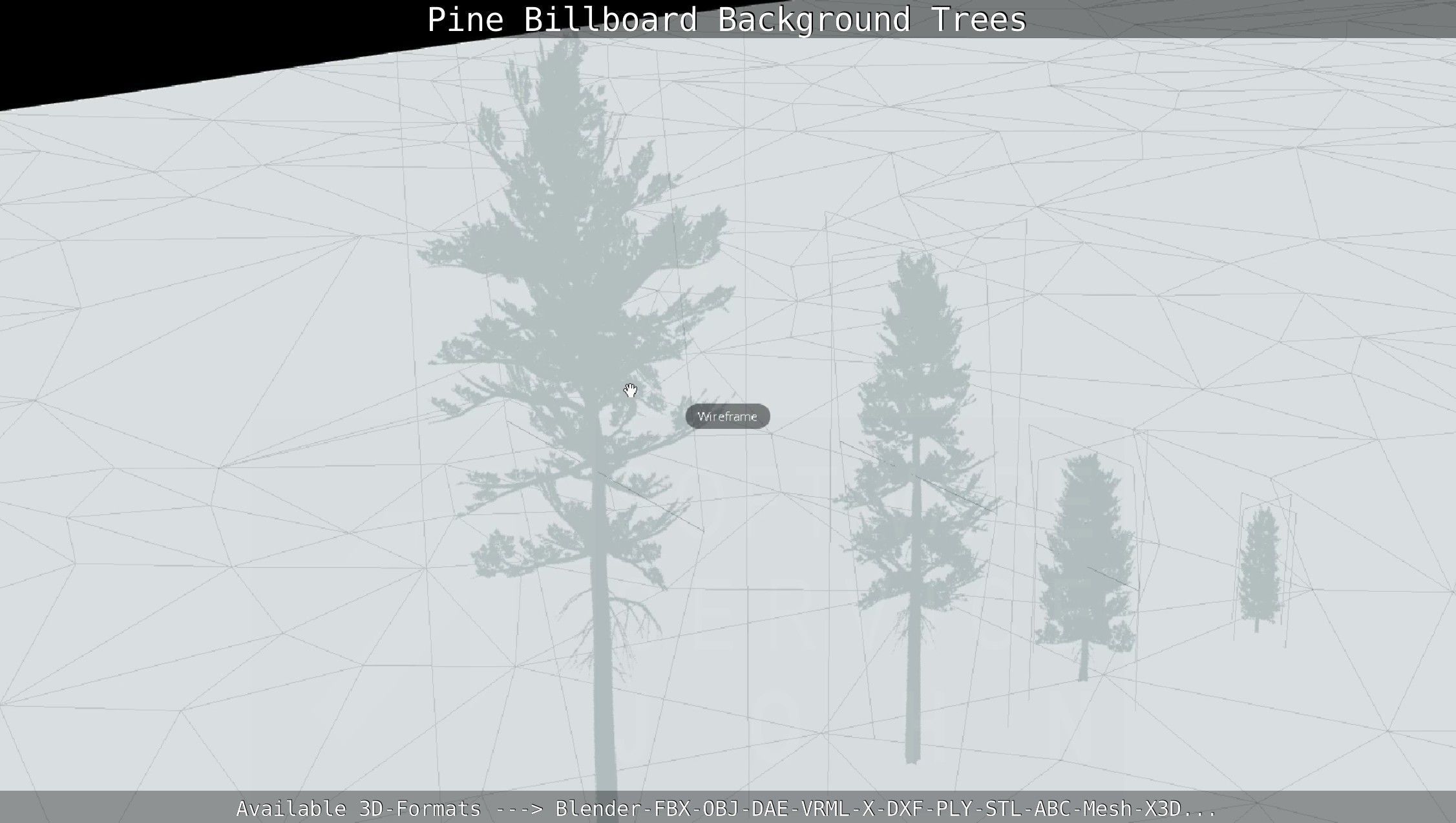 Pine Billboard Background Trees Low-poly 3D model_84