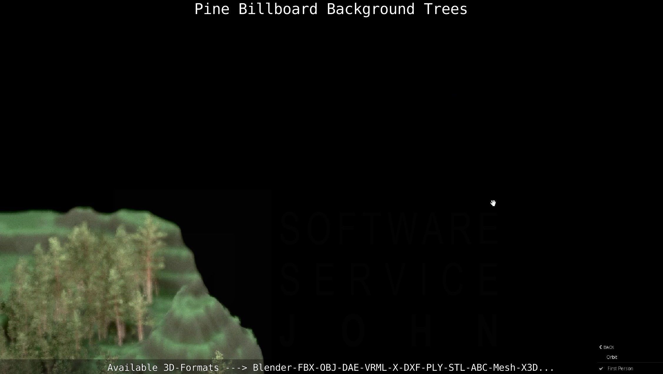 Pine Billboard Background Trees Low-poly 3D model_109