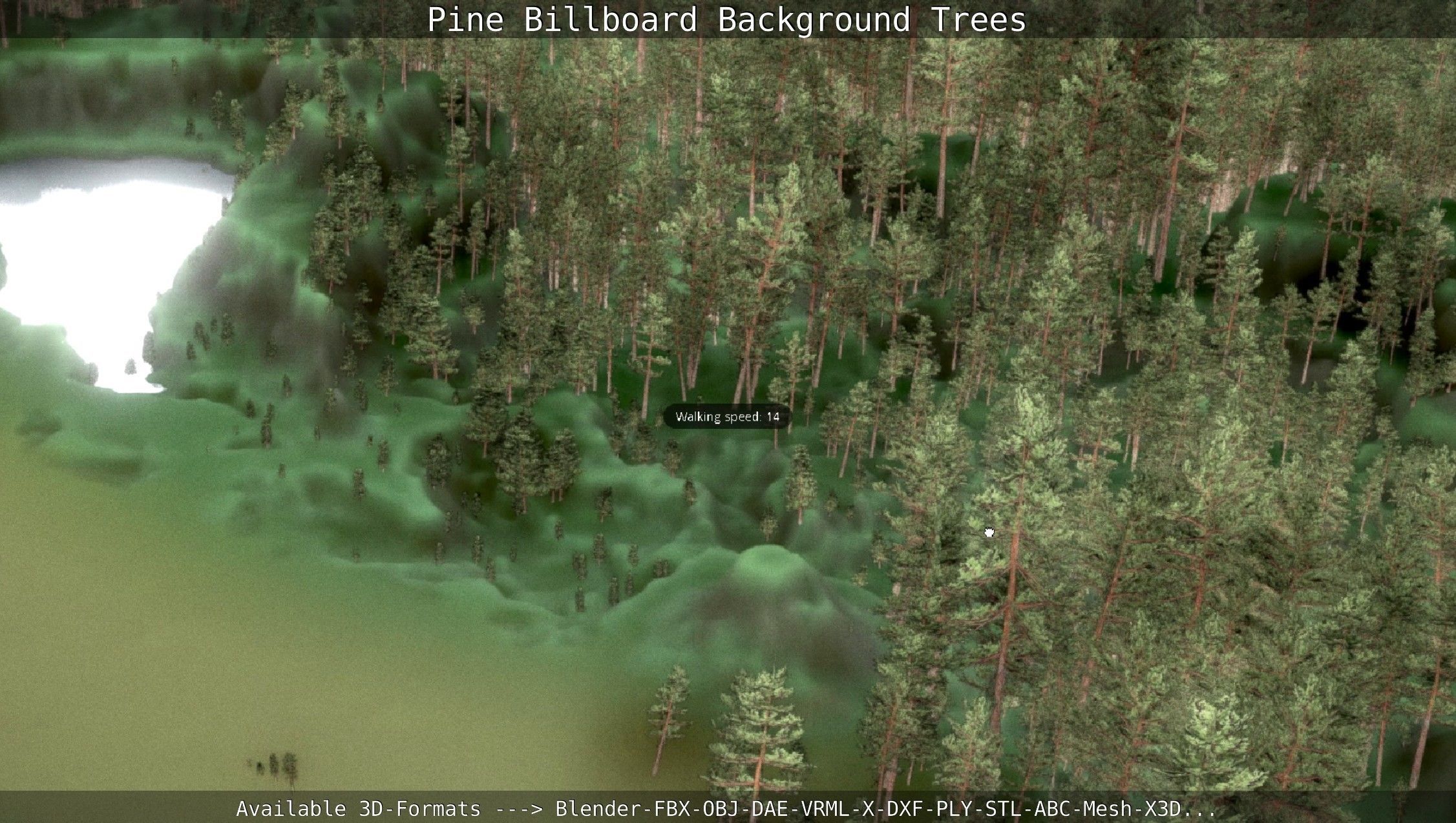 Pine Billboard Background Trees Low-poly 3D model_110