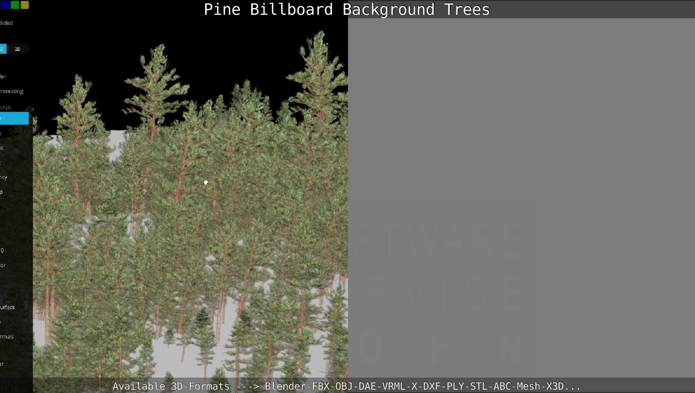 Pine Billboard Background Trees Low-poly 3D model_48