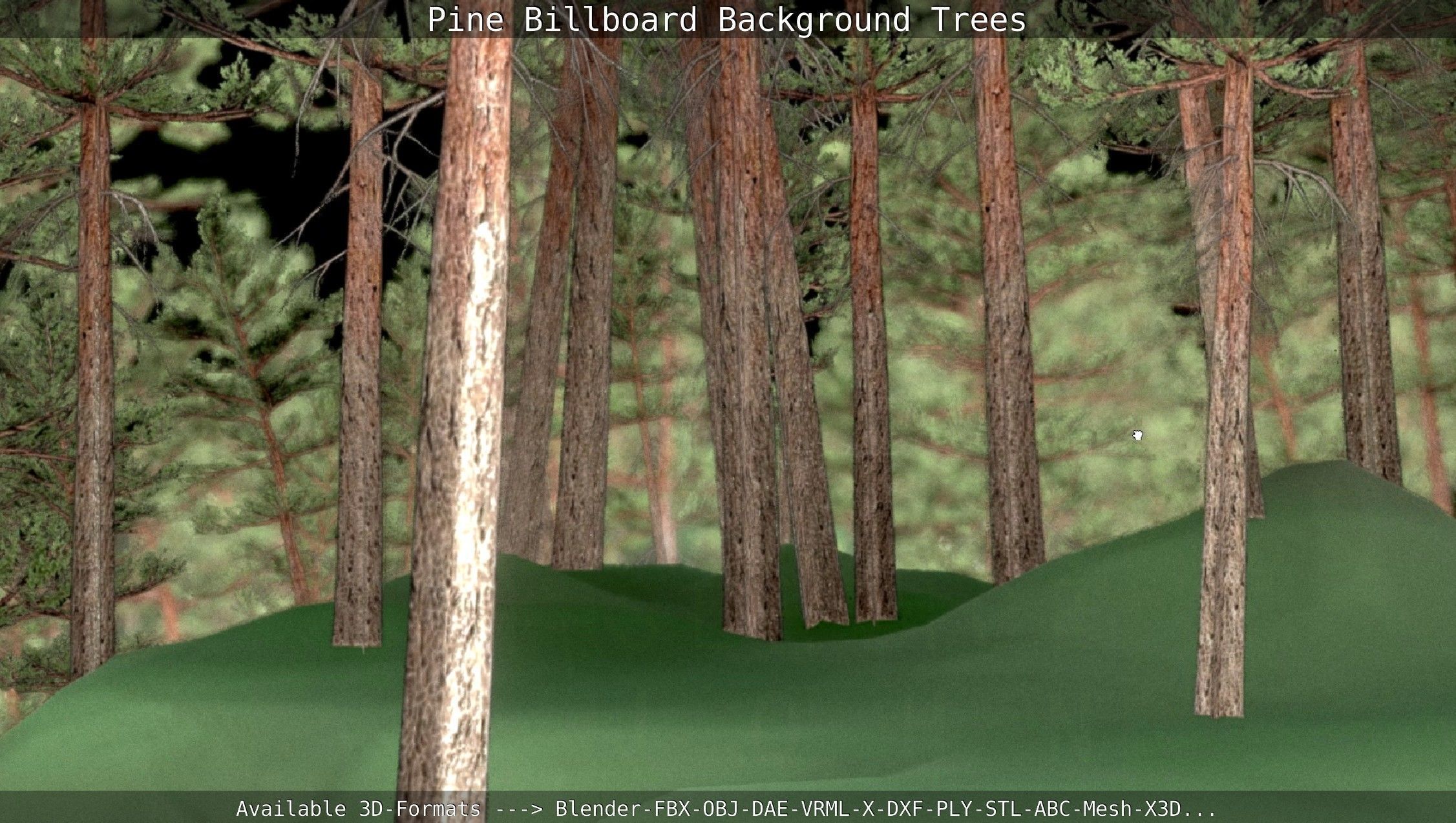 Pine Billboard Background Trees Low-poly 3D model_120