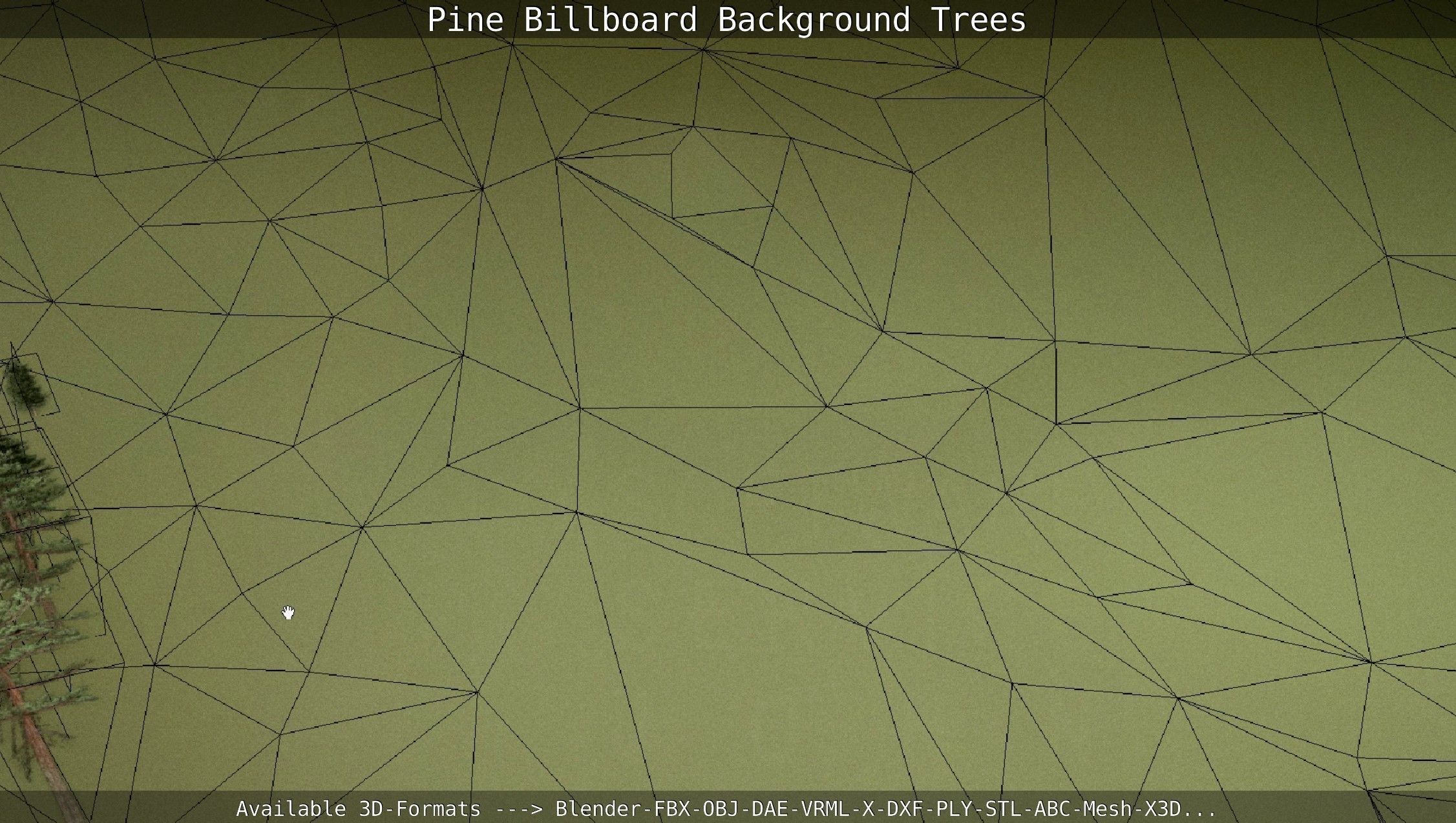 Pine Billboard Background Trees Low-poly 3D model_74