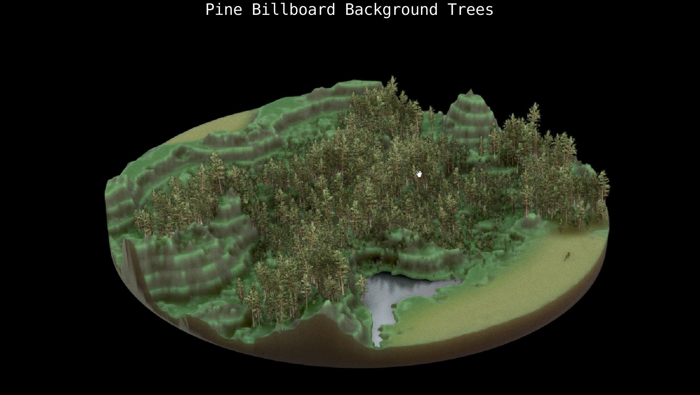 Pine Billboard Background Trees Low-poly 3D model_9