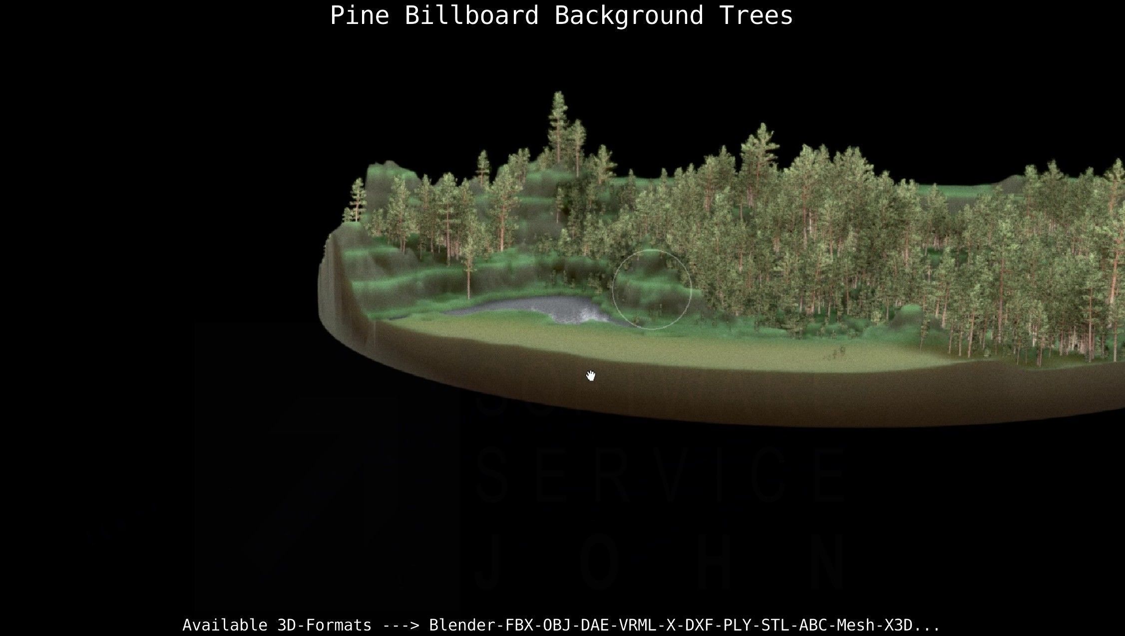 Pine Billboard Background Trees Low-poly 3D model_29