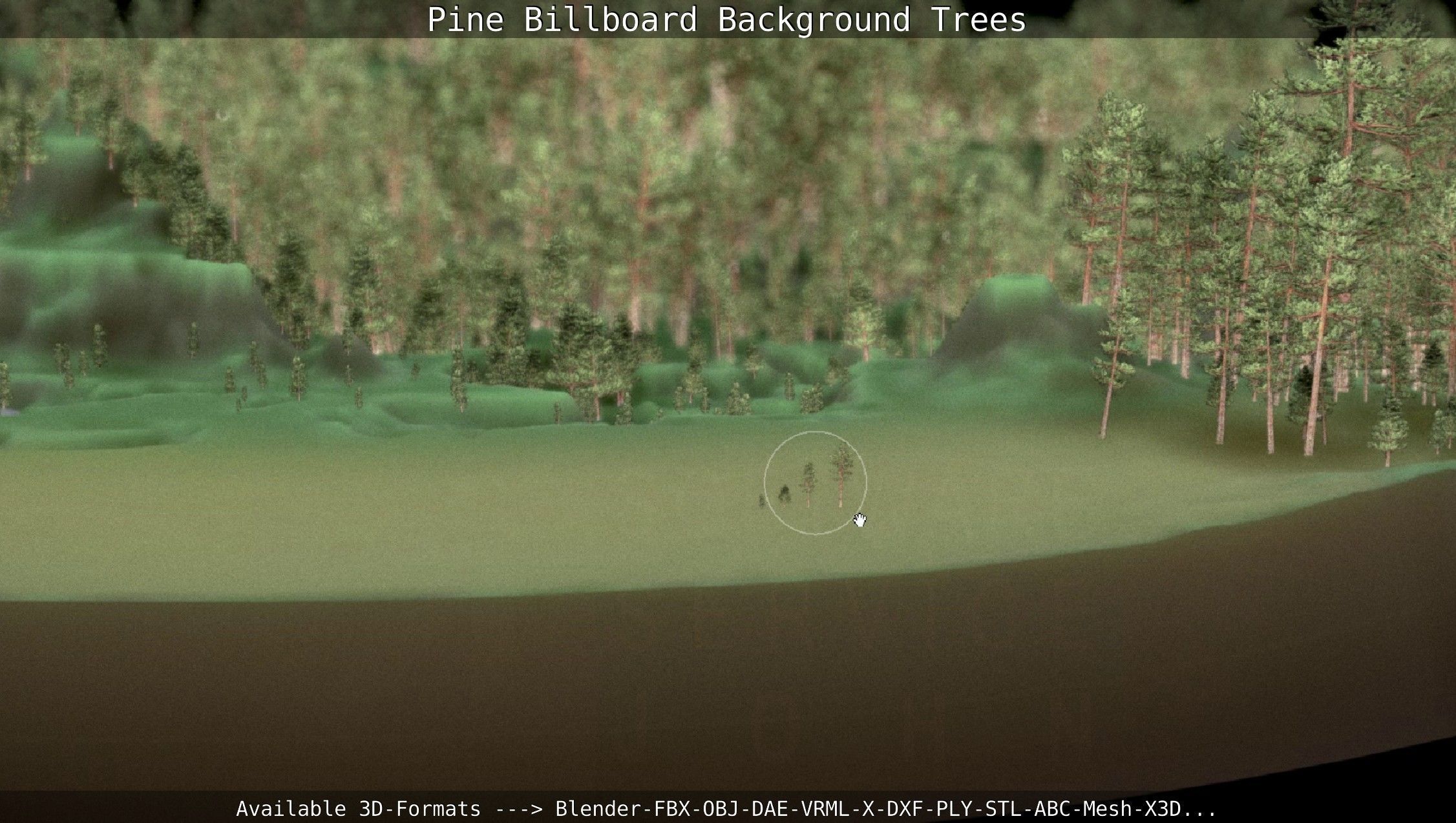 Pine Billboard Background Trees Low-poly 3D model_81