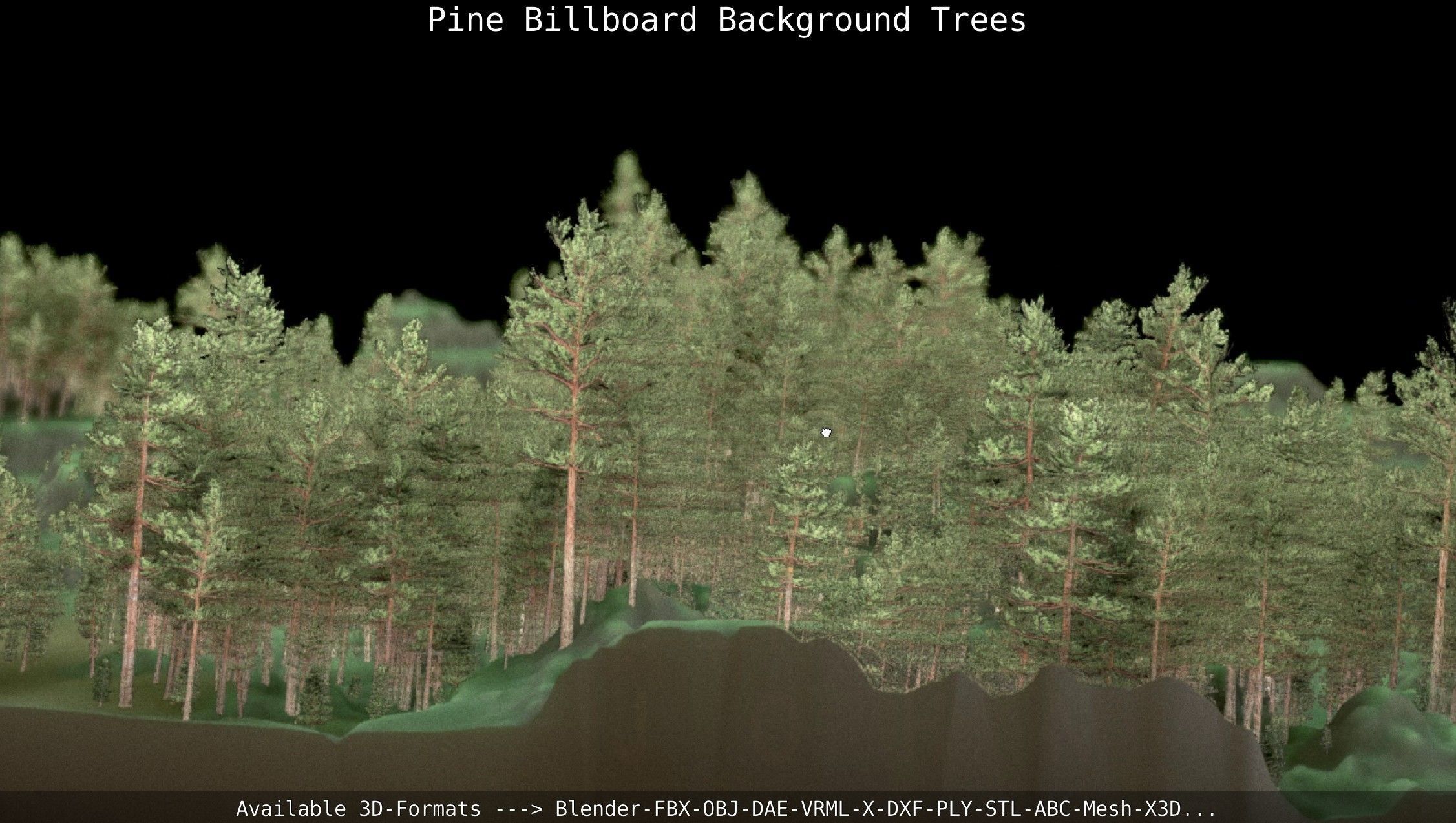 Pine Billboard Background Trees Low-poly 3D model_59